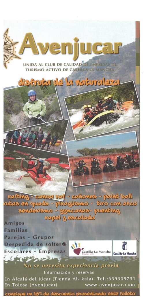 Actividades aventura Castilla-La Mancha Avenjúcar.